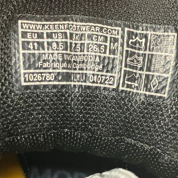 Keen Mens 8.5 Circadia Vent Black Steel Grey Hiking Trail Sneakers Boots 1026780 - Picture 3 of 10